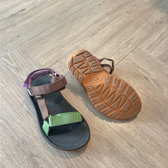 Teva Green, Brown, and Purple Strappy Sandals - Picture 4 of 5